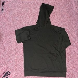 Forest Green Cold Shoulder Hoodie
